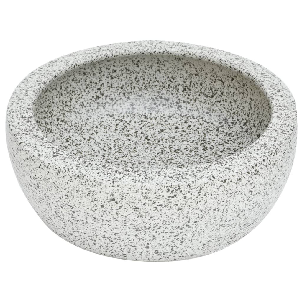 vidaXL Benkeservant grå rund Φ41x14 cm keramikk