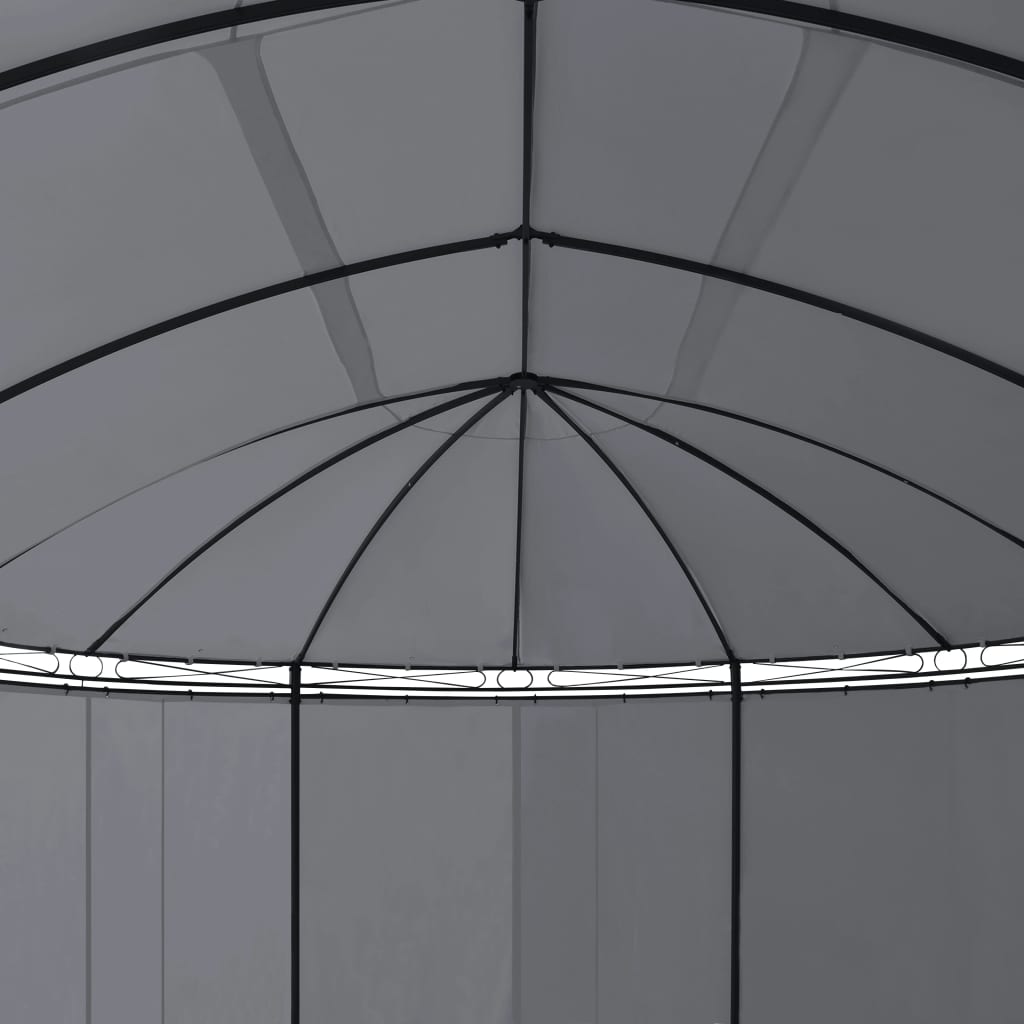 vidaXL Paviljong med gardiner 520x349x255 cm antrasitt
