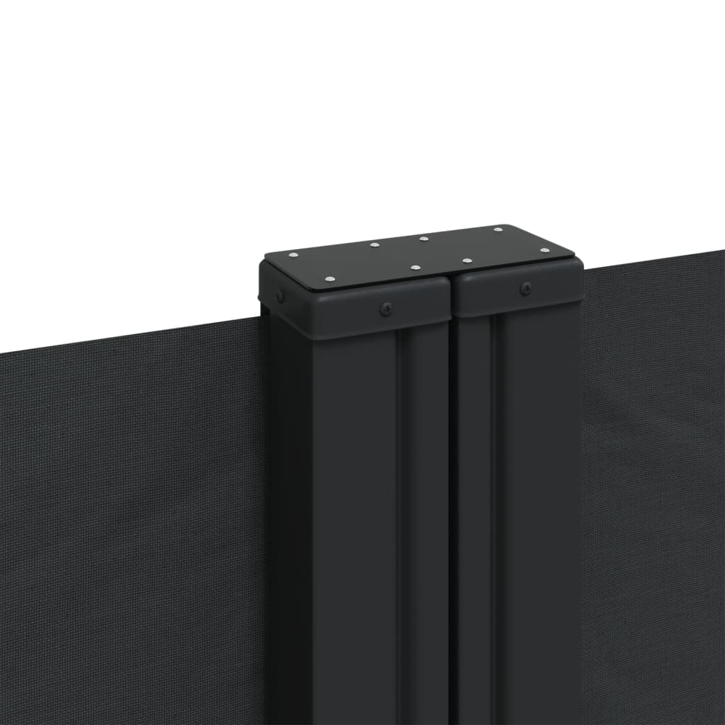 vidaXL Uttrekkbar sidemarkise 120x1000 cm svart