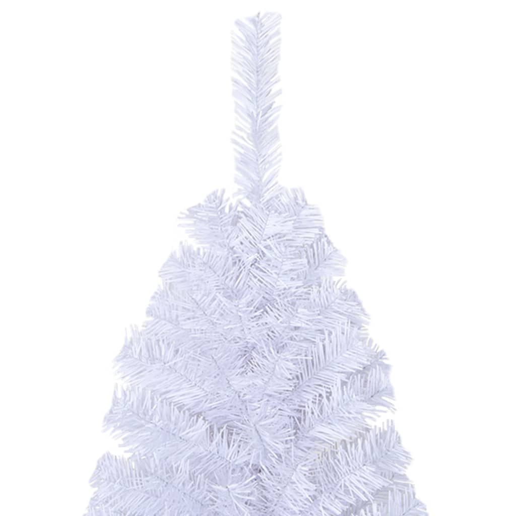 vidaXL Kunstig juletre med tykke grener hvit 180 cm PVC