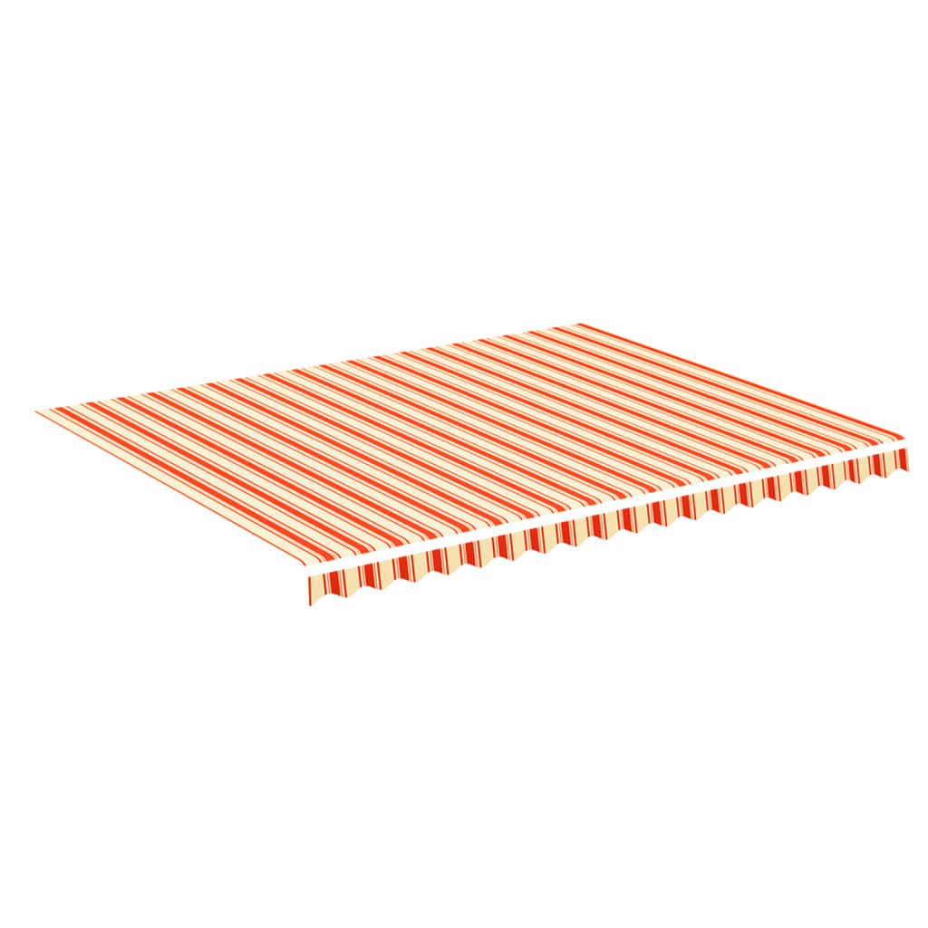 vidaXL Erstatningsduk for markise gul og oransje 4,5x3,5 m