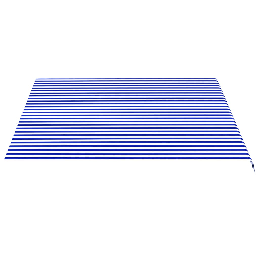 vidaXL Erstatningsduk for markise blå og hvit 4x3,5 m