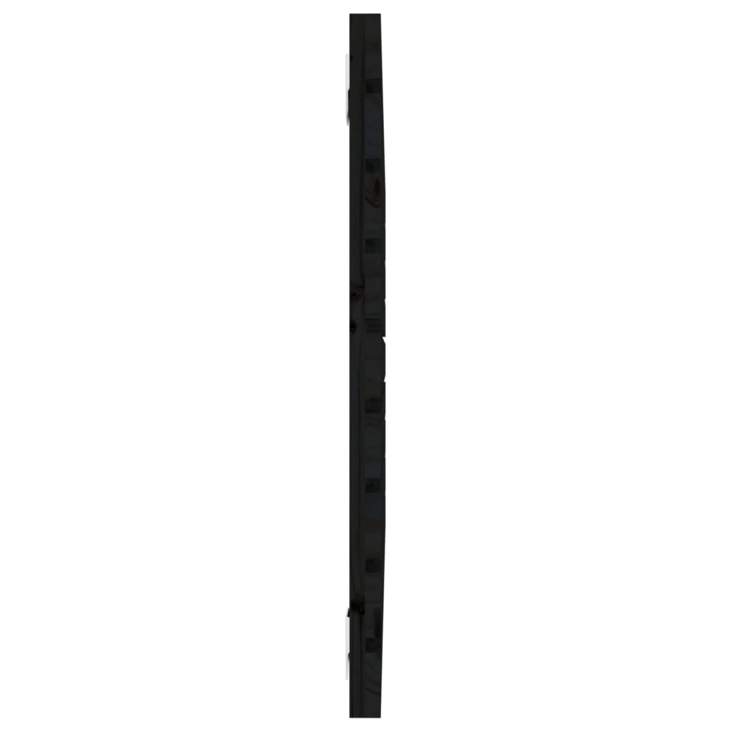vidaXL Veggmontert sengegavl svart 81x3x63 cm heltre furu