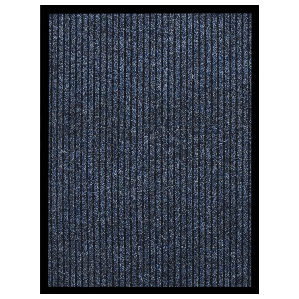 vidaXL Dørmatte stripet blå 60x80 cm