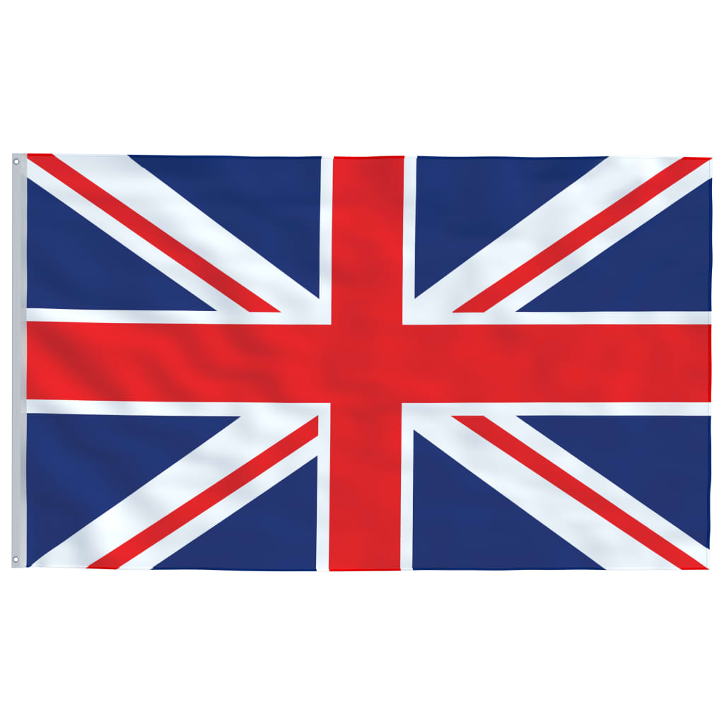 vidaXL Britisk flagg og stang 5,55 m aluminium