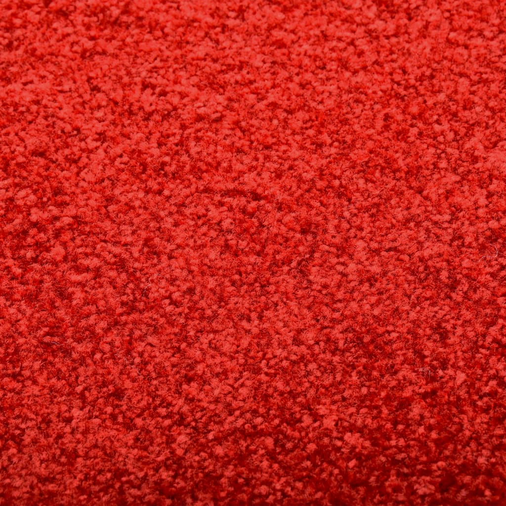 vidaXL Dørmatte vaskbar rød 60x180 cm