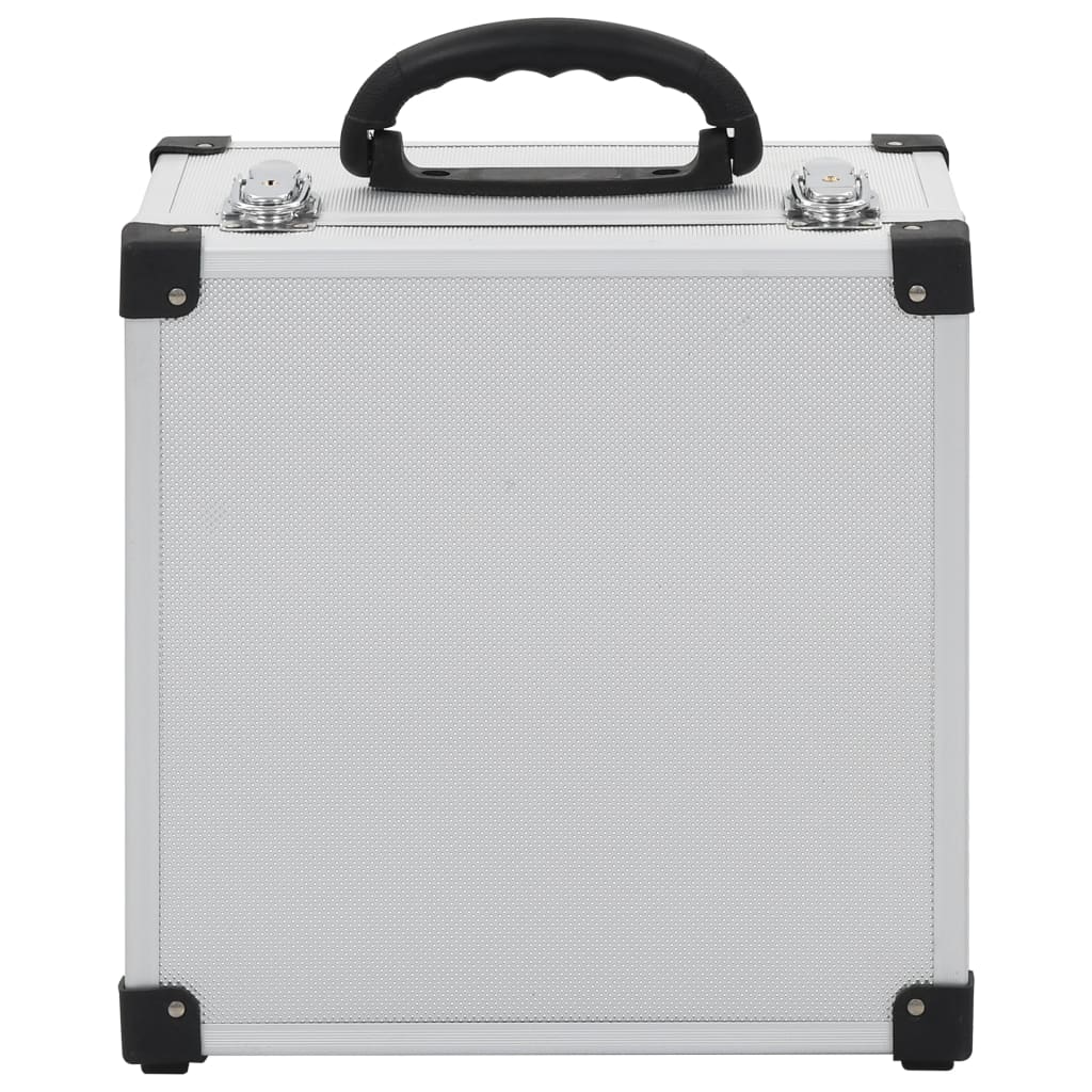 vidaXL CD-koffert for 40 CD-er aluminium ABS sølv