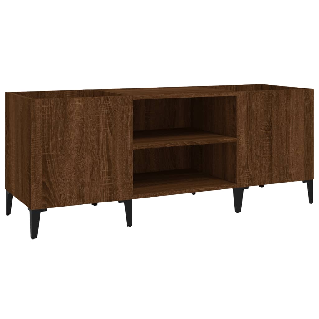 Skobenk Brun Eik 80X40X53,5 Cm Konstruert Tre Og Metall