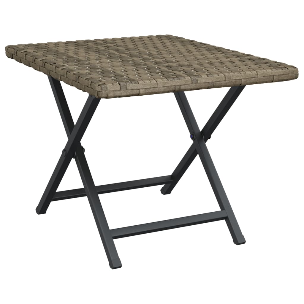 vidaXL Sammenleggbart bord grå 45x35x32 cm polyrotting