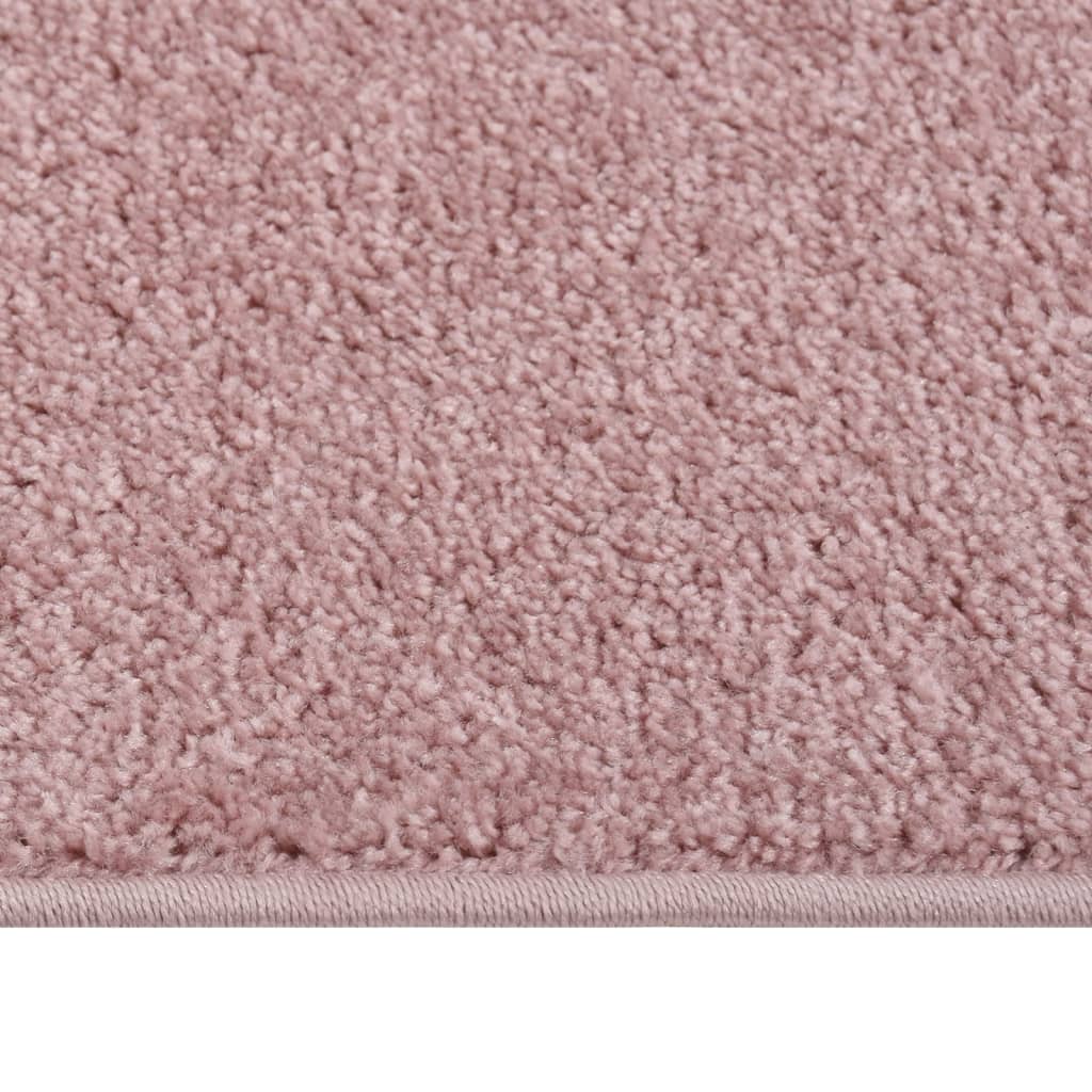 vidaXL Teppe med kort luv 120x170 cm rosa