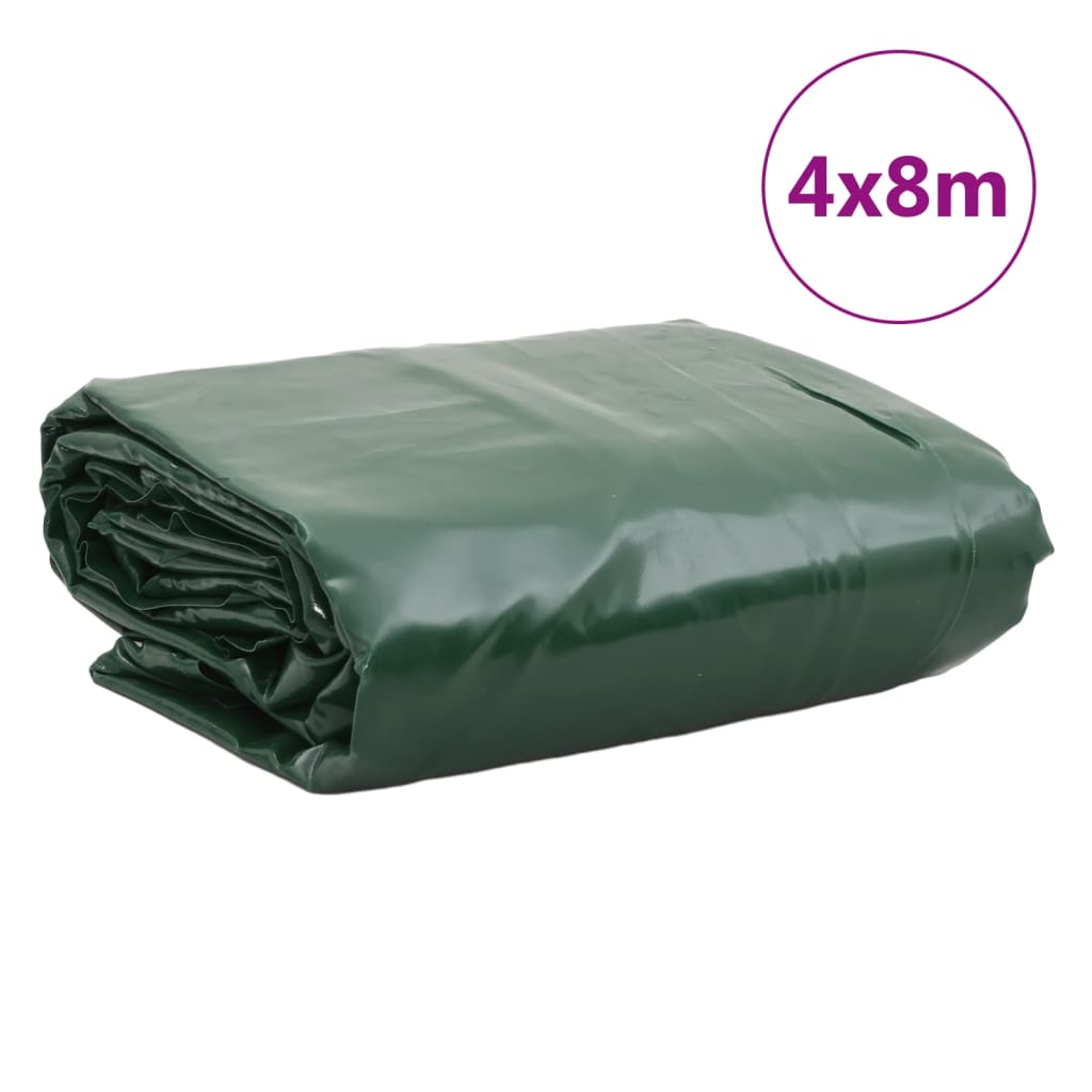 vidaXL Presenning grønn 4x8 m 650 g/m²