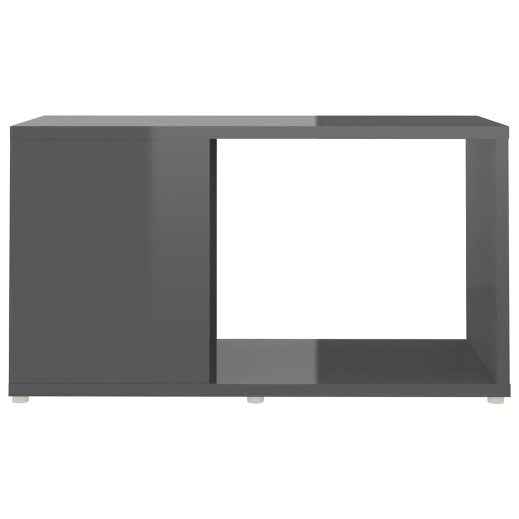 vidaXL TV-benk høyglans grå 60x24x32 cm sponplate