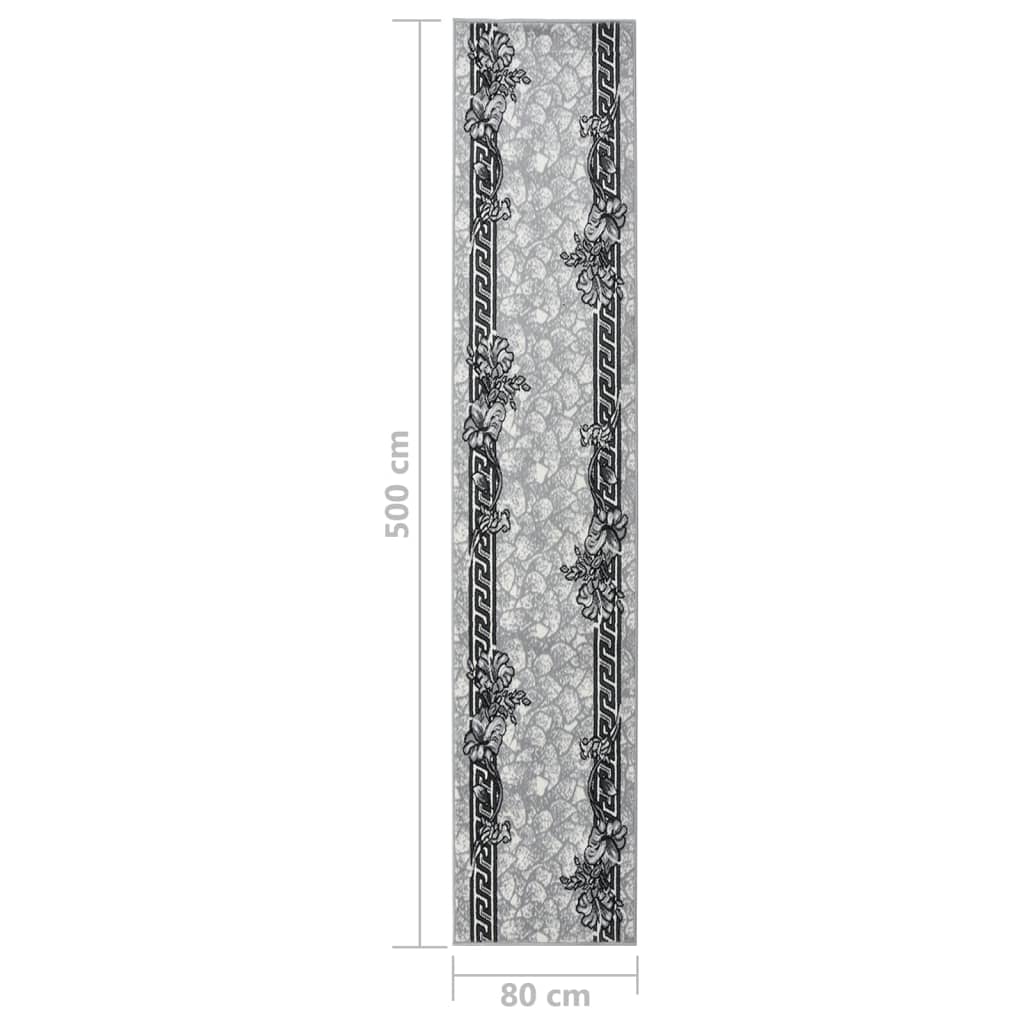 vidaXL Teppeløper BCF grå 80x500 cm