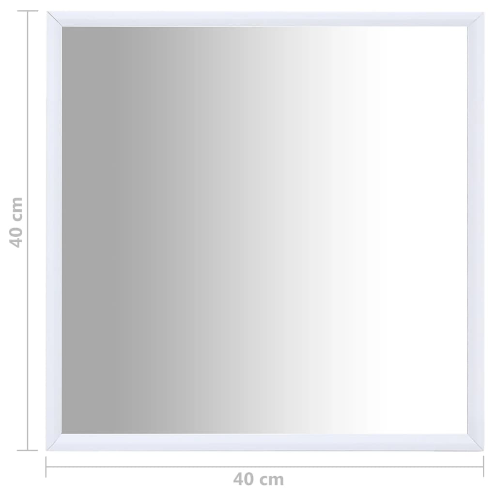 vidaXL Speil hvit 40x40 cm