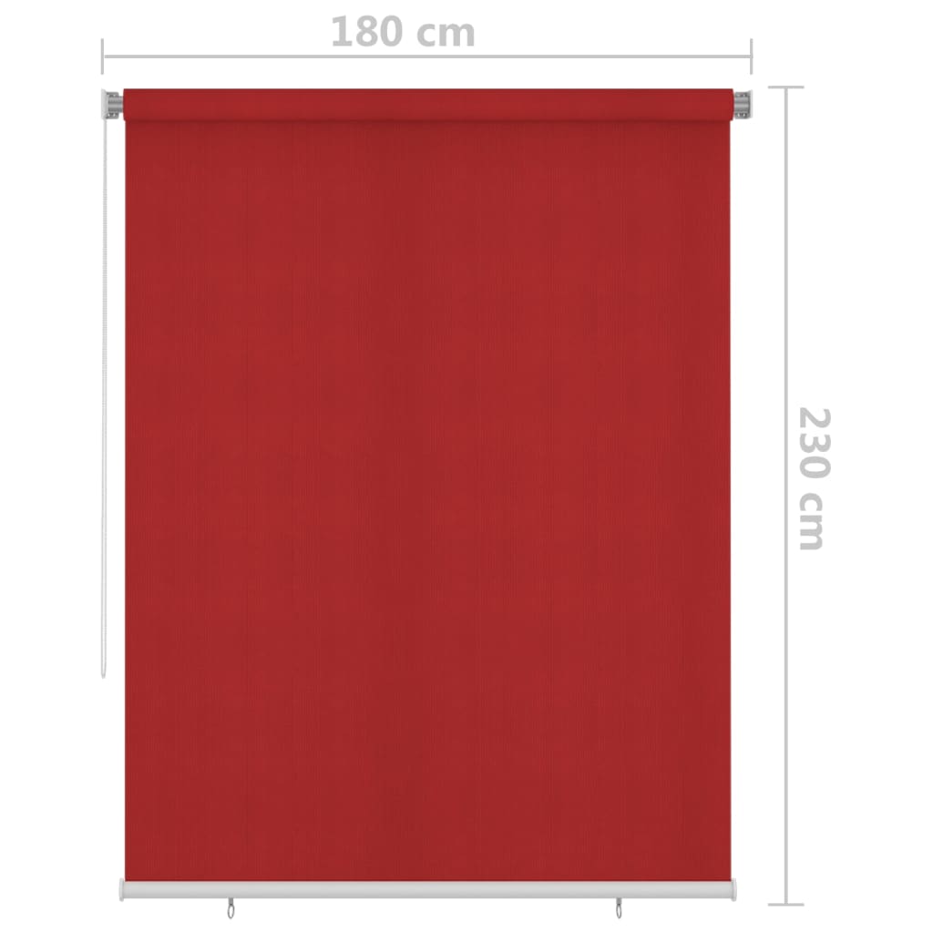 vidaXL Utendørs rullegardin 180x230 cm rød