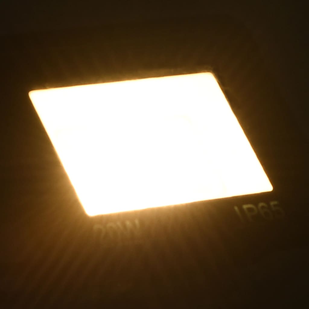 vidaXL LED-flomlys 20 W varmhvit