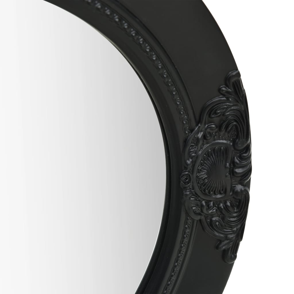 vidaXL Veggspeil barokkstil 50 cm svart