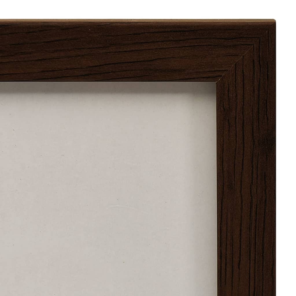 vidaXL Tofoldig fotorammekollage mørkebrun 2x(21x29,7 cm)