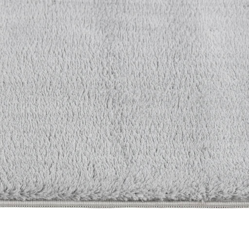 vidaXL Vaskbart teppe mykt shaggy 80x150 cm sklisikkert grå