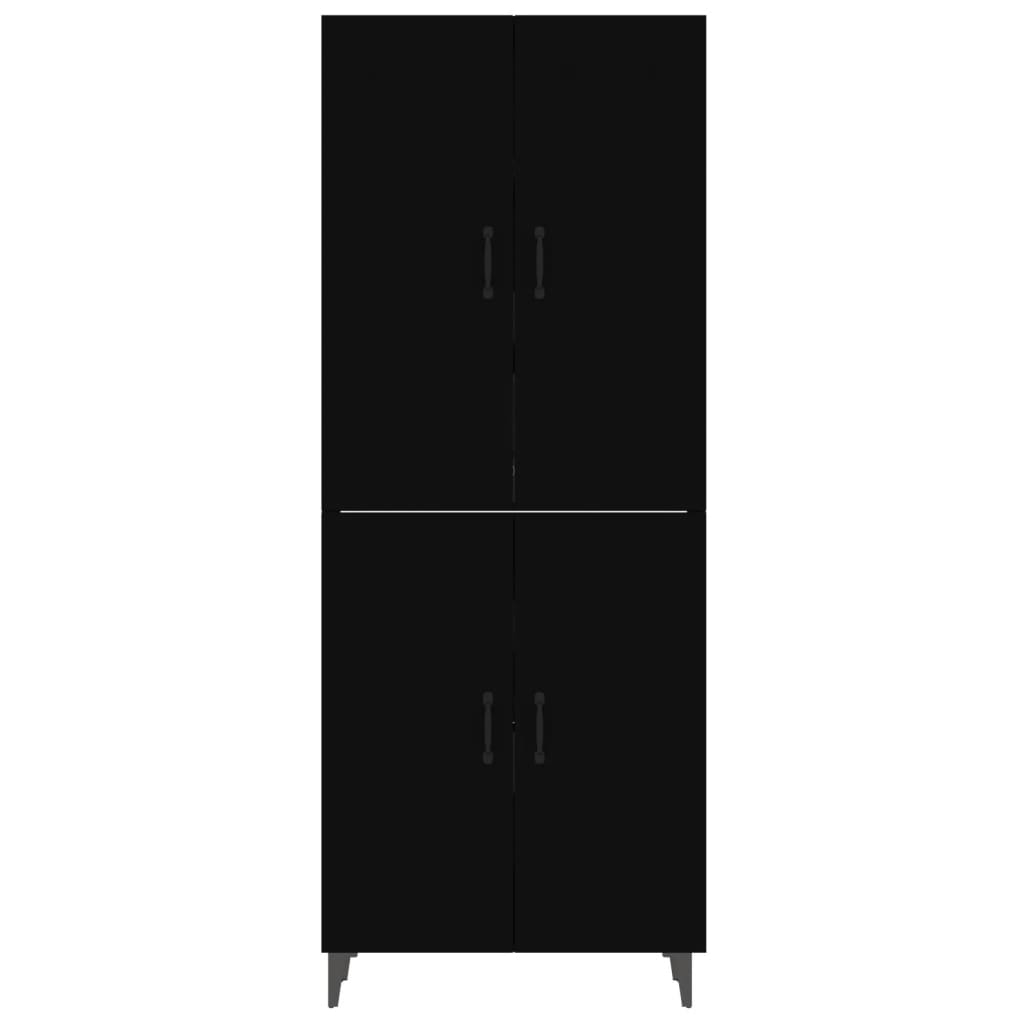 vidaXL Highboard svart 70x34x180 cm konstruert tre