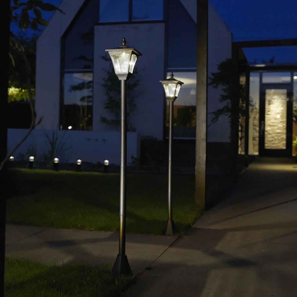 Luxform Soldrevet hagelampe LED Casablanca svart 31159