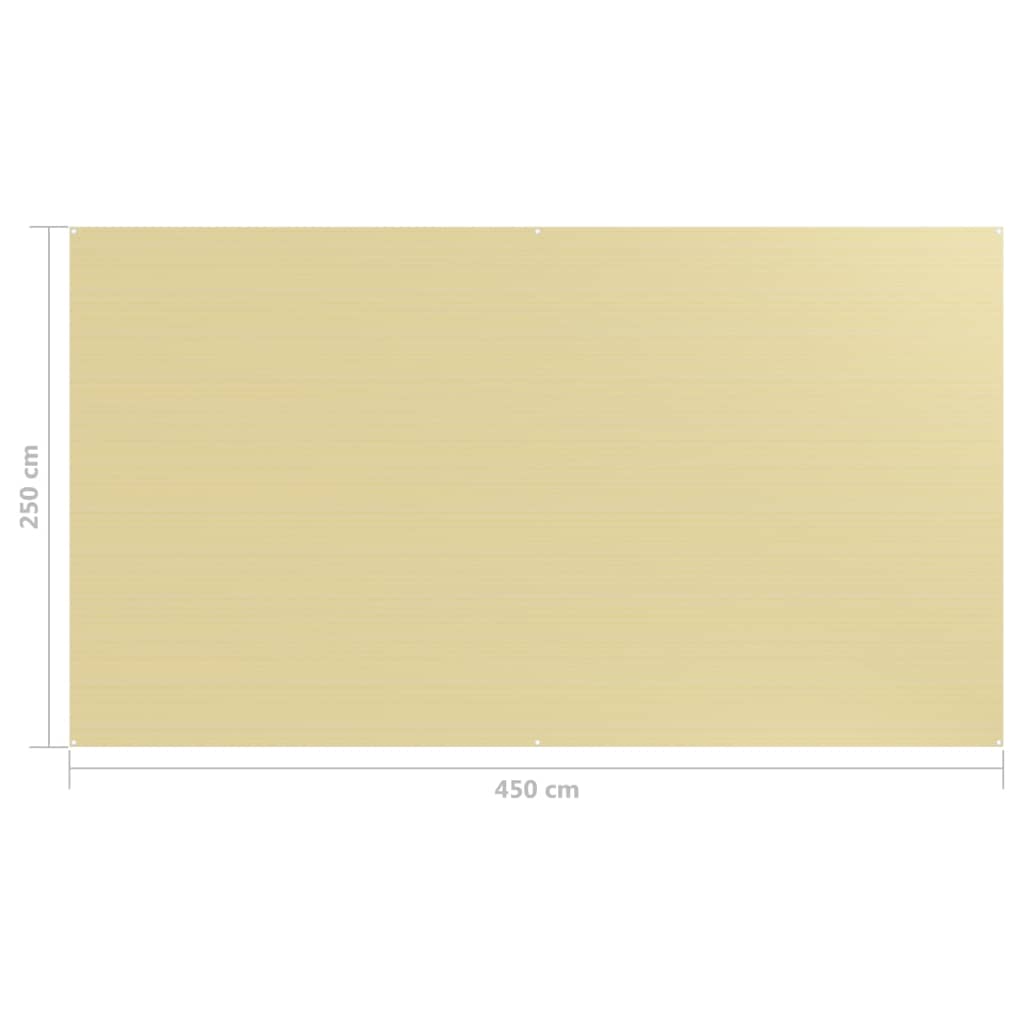 vidaXL Teltteppe 250x450 cm beige
