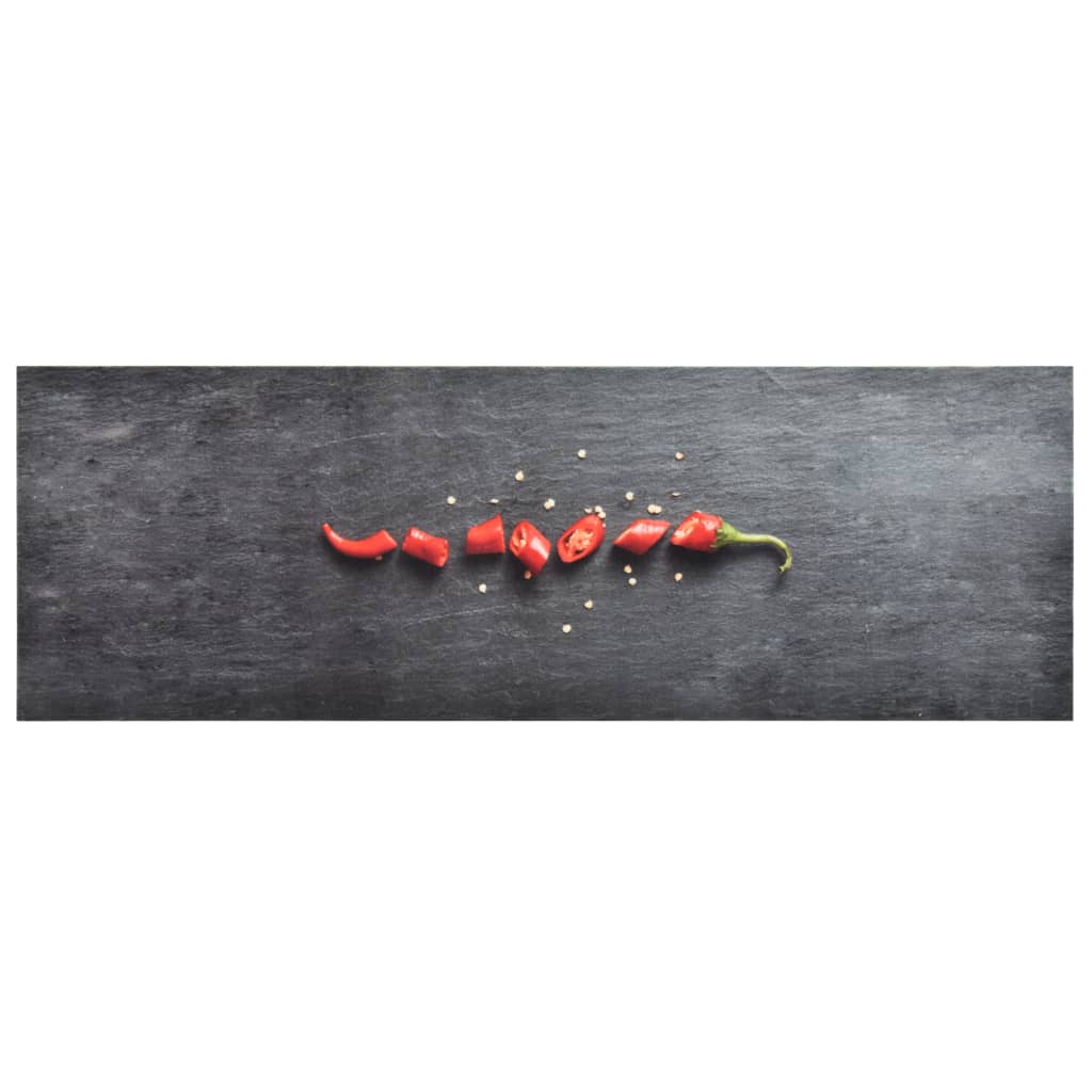 vidaXL Vaskbart kjøkkenteppe pepper 60x180 cm