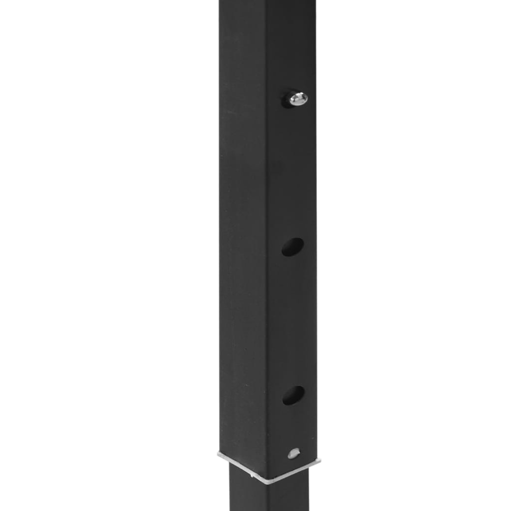 vidaXL Sammenleggbart partytelt med sidevegger svart 3x6 m