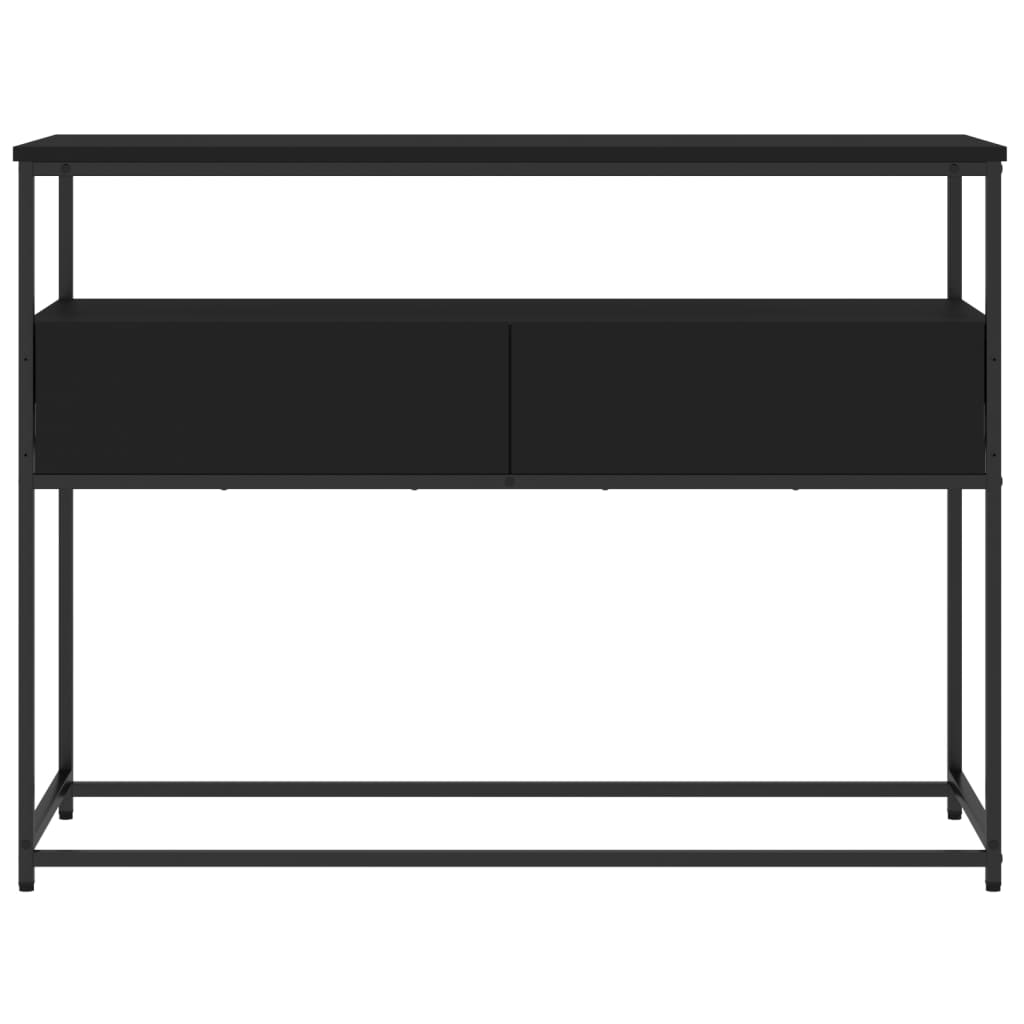 vidaXL Konsollbord svart 100x40x75 cm konstruert tre