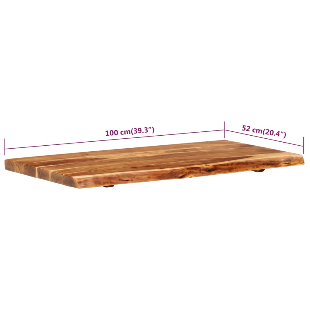 vidaXL Topplate til baderomsmøbler heltre akasie 100x52x3,8 cm