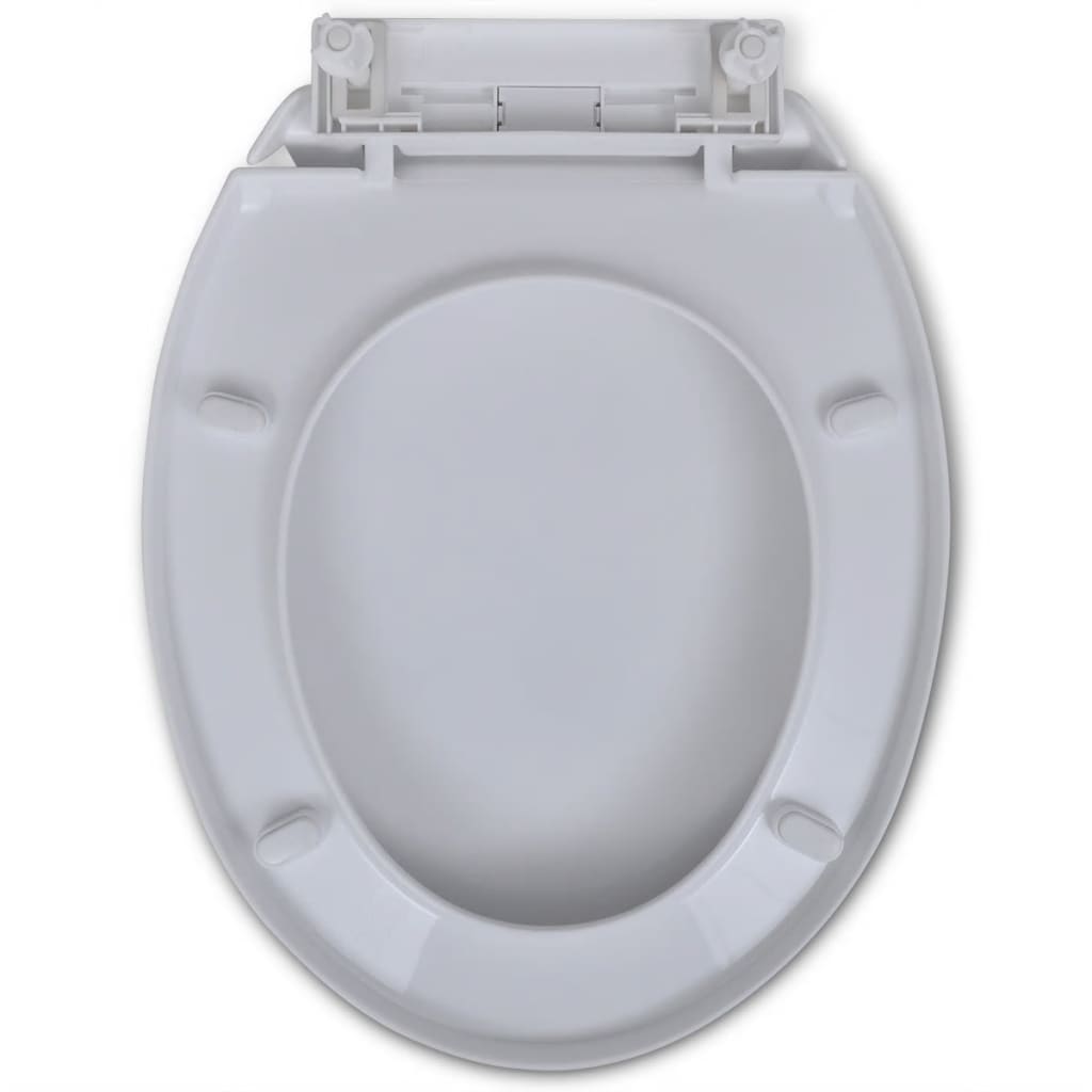 vidaXL Mykt-lukkende toalettstol oval