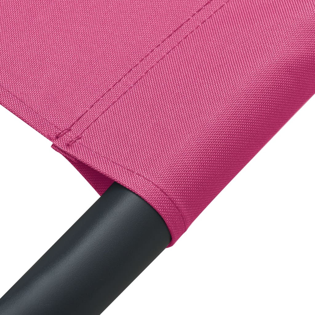 vidaXL Utendørs sofaseng med solskjerm og pute rosa