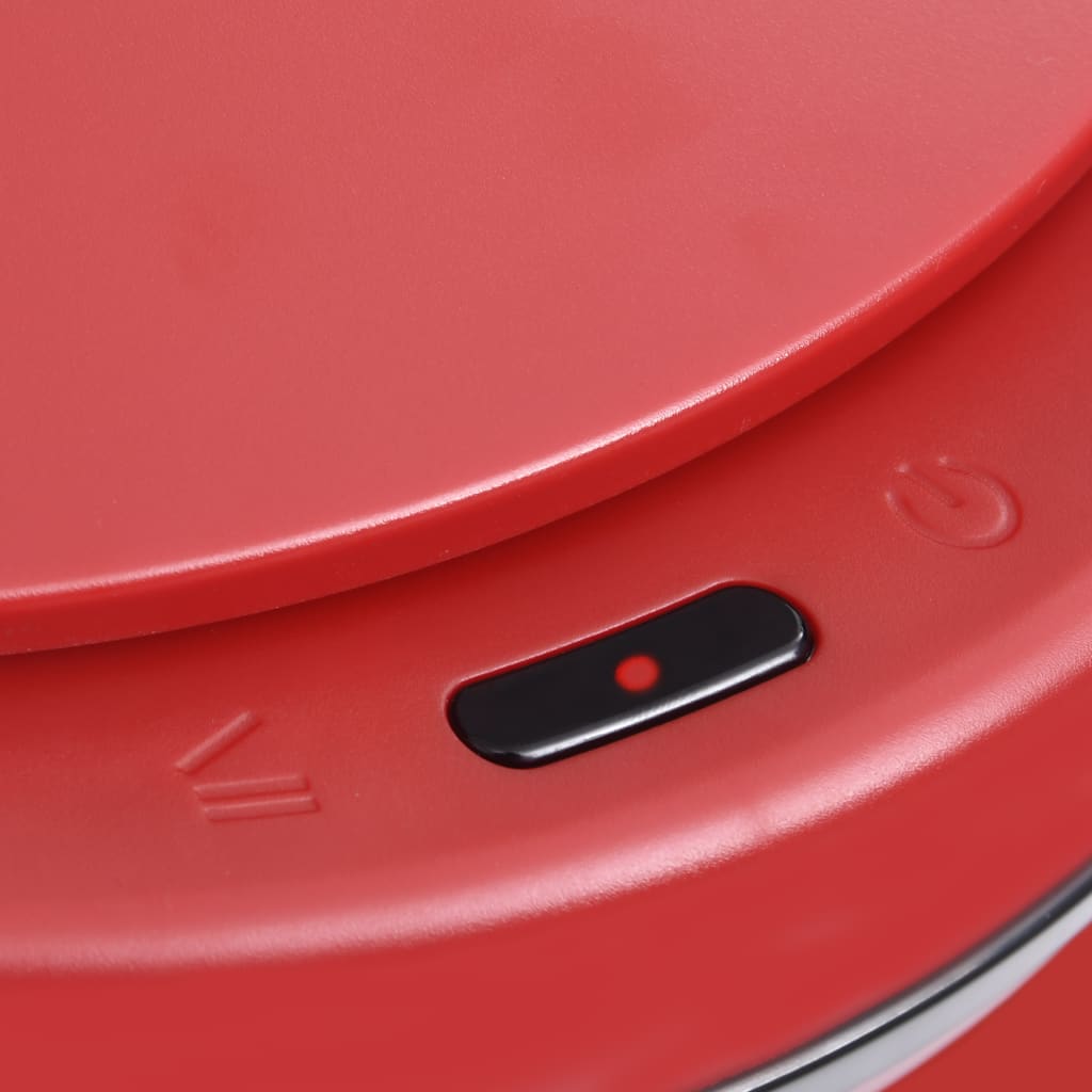 vidaXL Automatisk søppelbøtte med sensor 60 L karbonstål rød