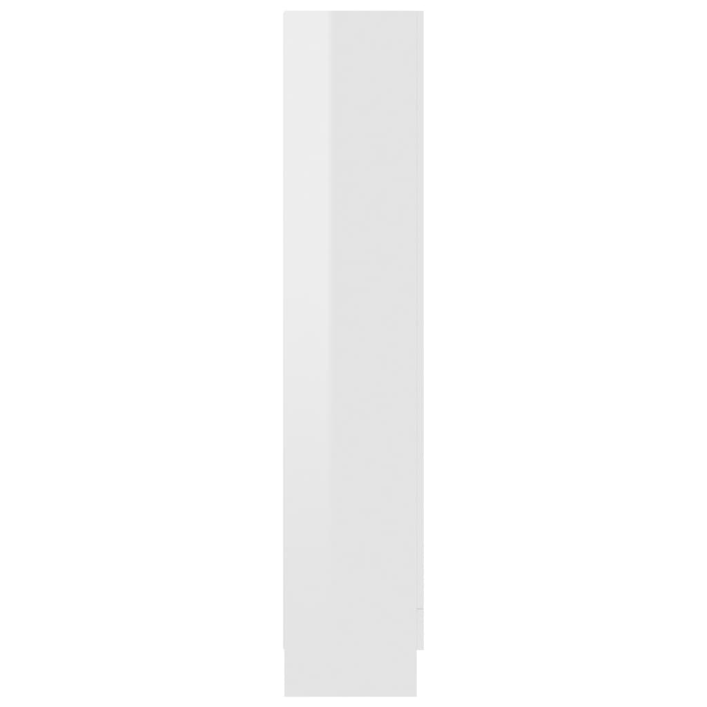vidaXL Bokhylle høyglans hvit 82,5x30,5x150 cm sponplate