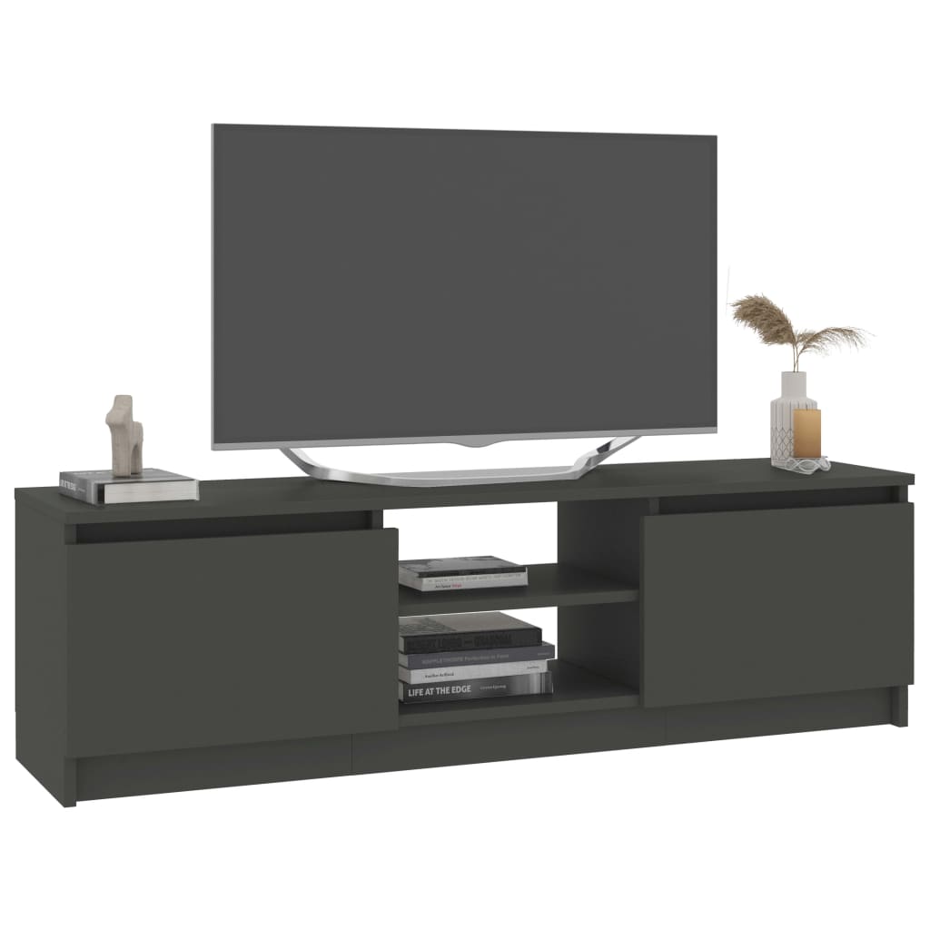 vidaXL TV-benk grå 120x30x35,5 cm sponplate