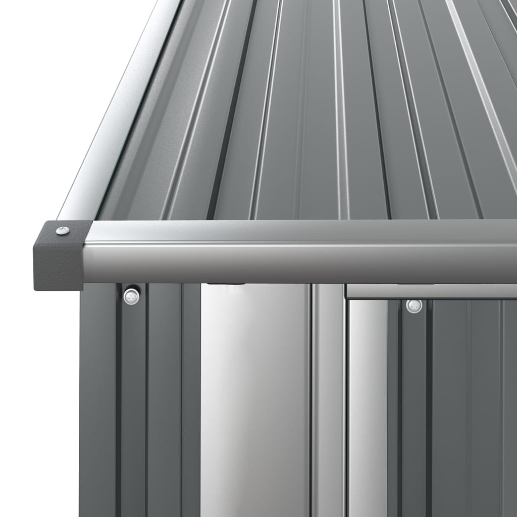 vidaXL Sykkelskur grå 180,5x97x209,5 cm galvanisert stål