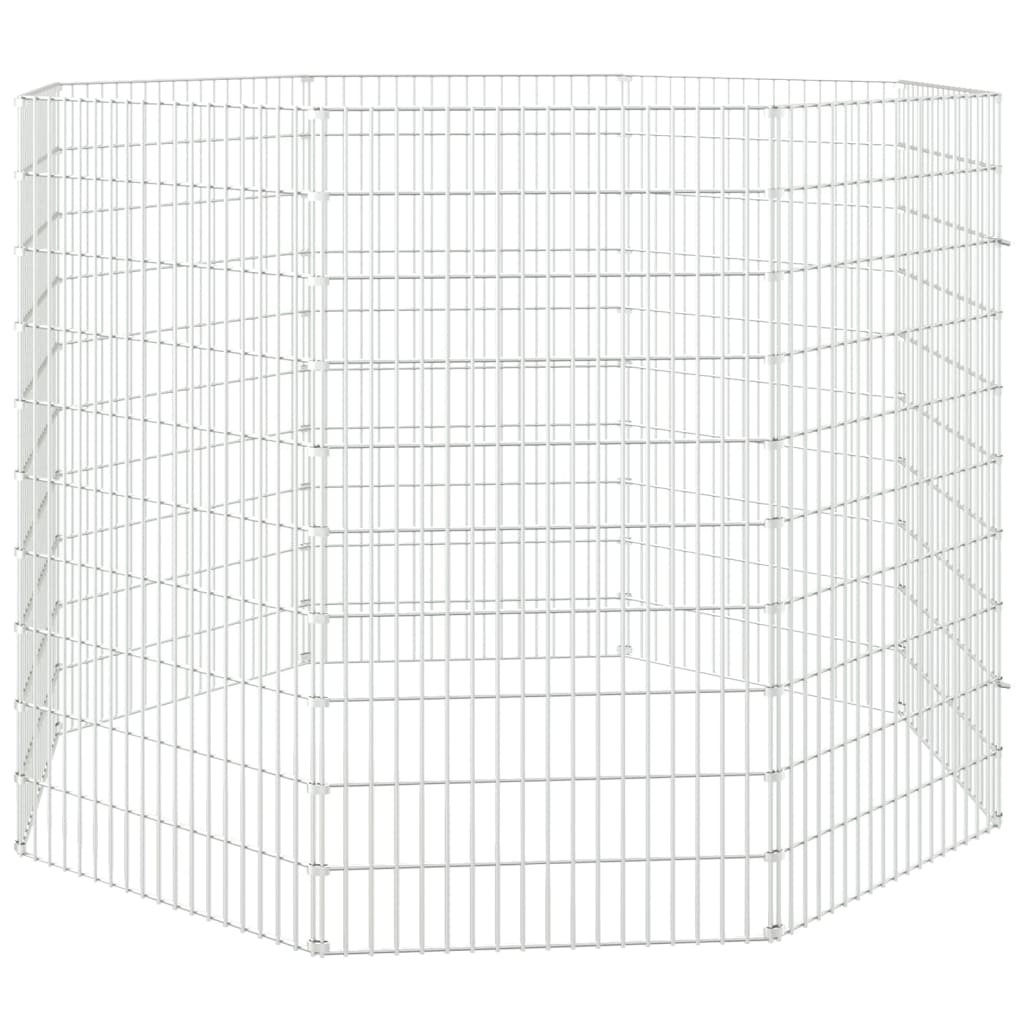 vidaXL Kaninbur med 8 paneler 54x100 cm galvanisert jern