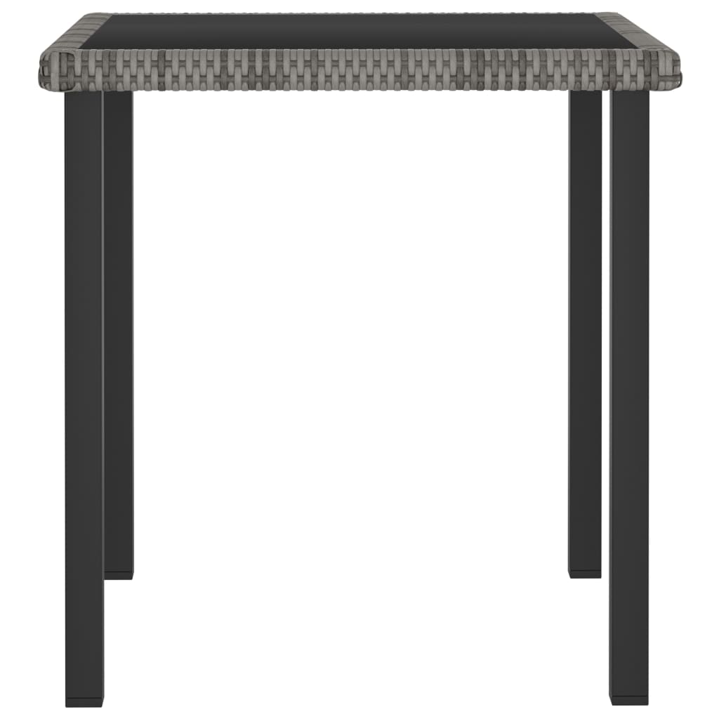 vidaXL Hagebord grå 70x70x73 cm polyrotting