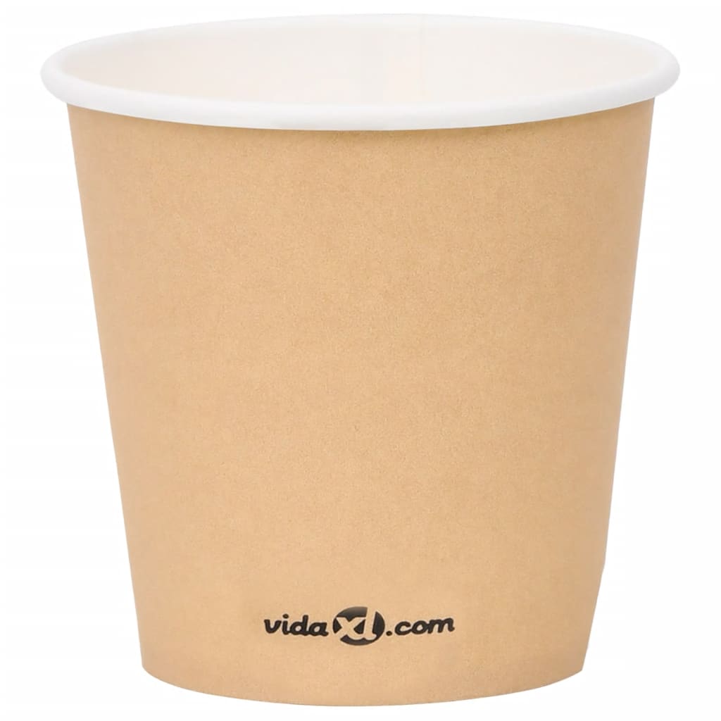 vidaXL Kaffepapirkopper 120 ml 250 stk brun