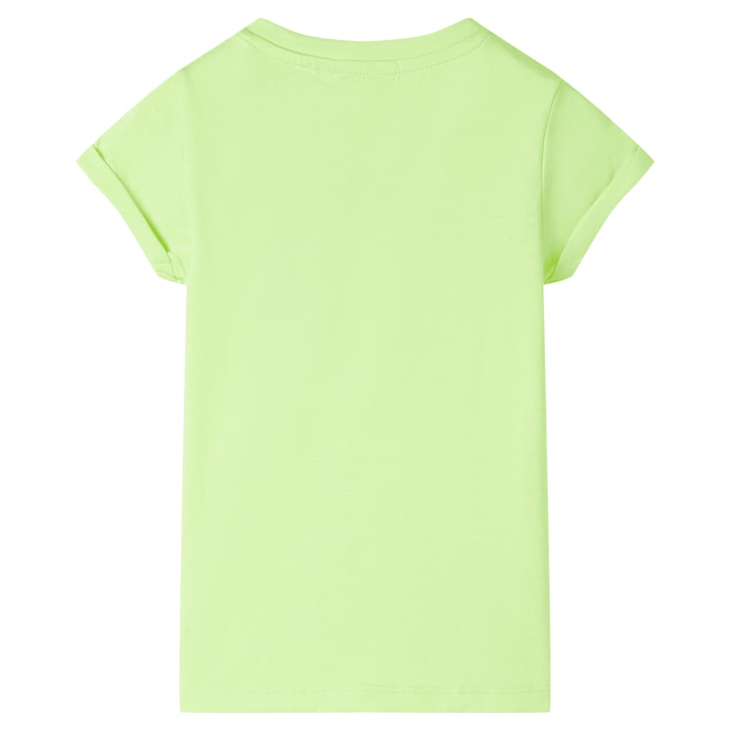 T-skjorte for barn neongul 92