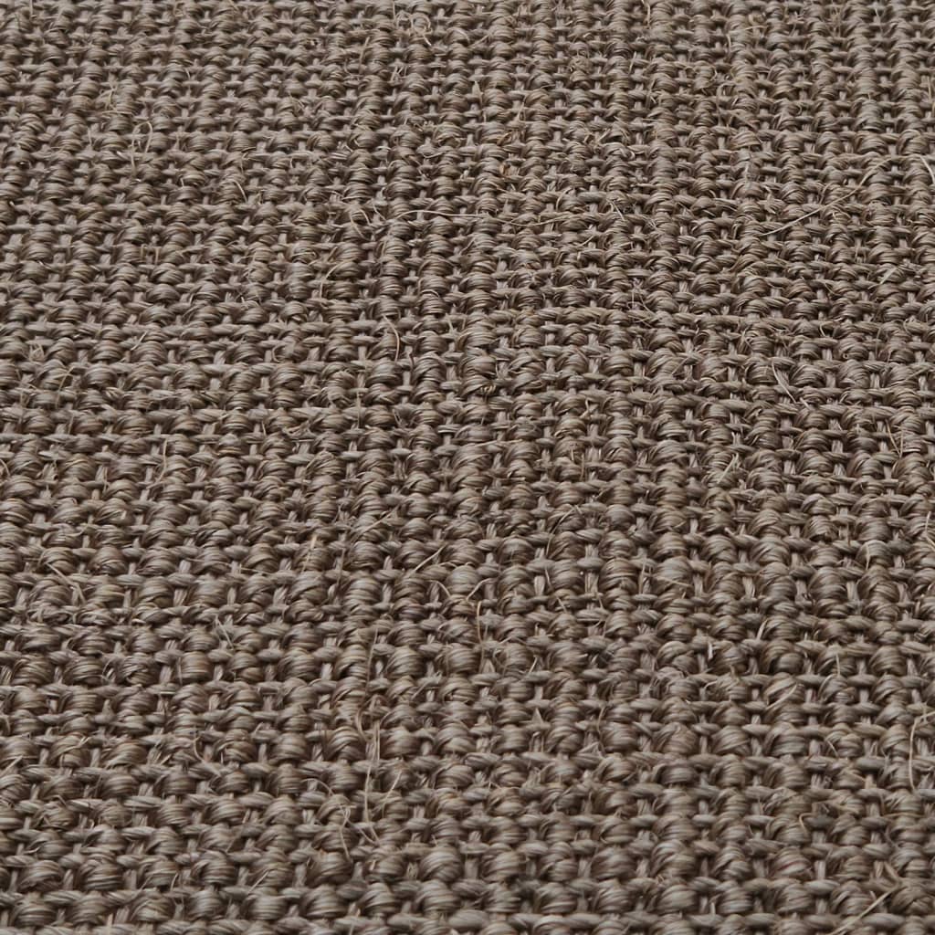 vidaXL Teppe naturlig sisal 80x100 cm brun