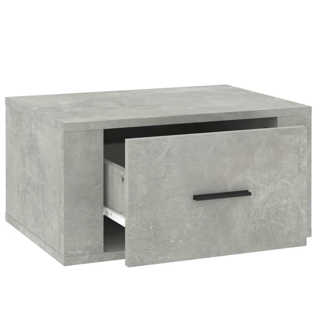 vidaXL Veggmontert nattbord betonggrå 50x36x25 cm