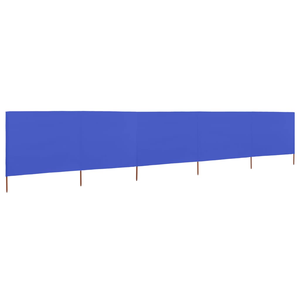 vidaXL Vindskjerm 5 paneler stoff 600x120 cm asurblå