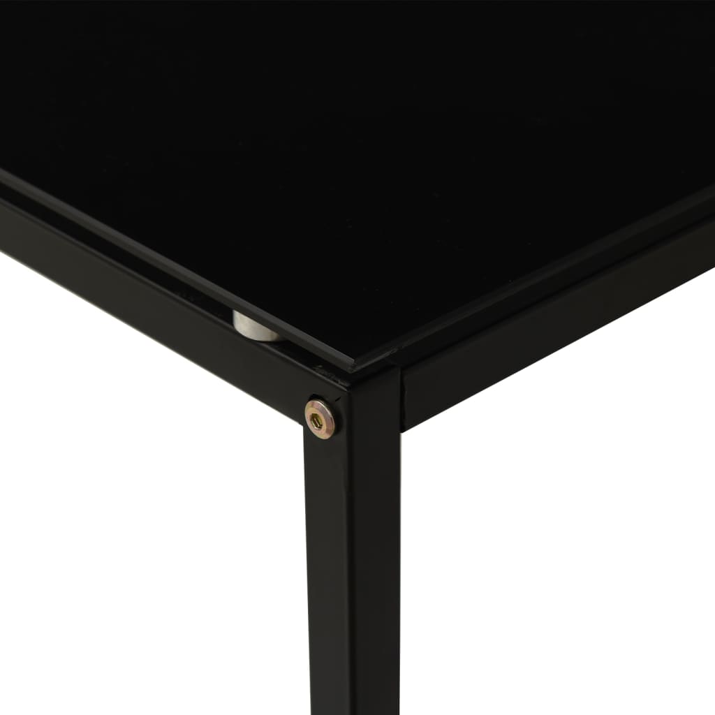 vidaXL Sidebord svart 40x40x60 cm herdet glass