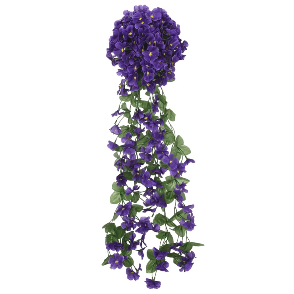 vidaXL Kunstige blomsterkranser 3 stk mørkelilla 85 cm