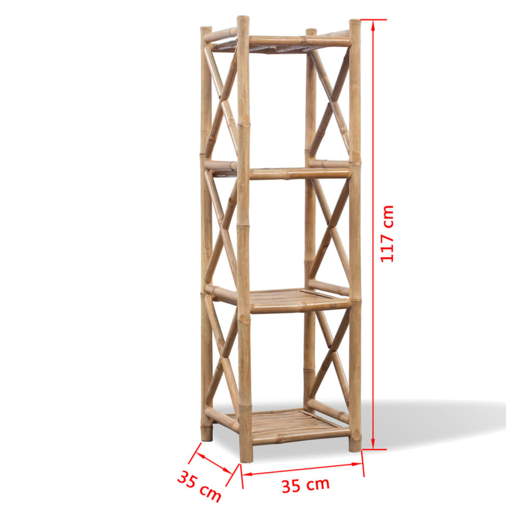 4-lags kvadratisk Hylle i bambus