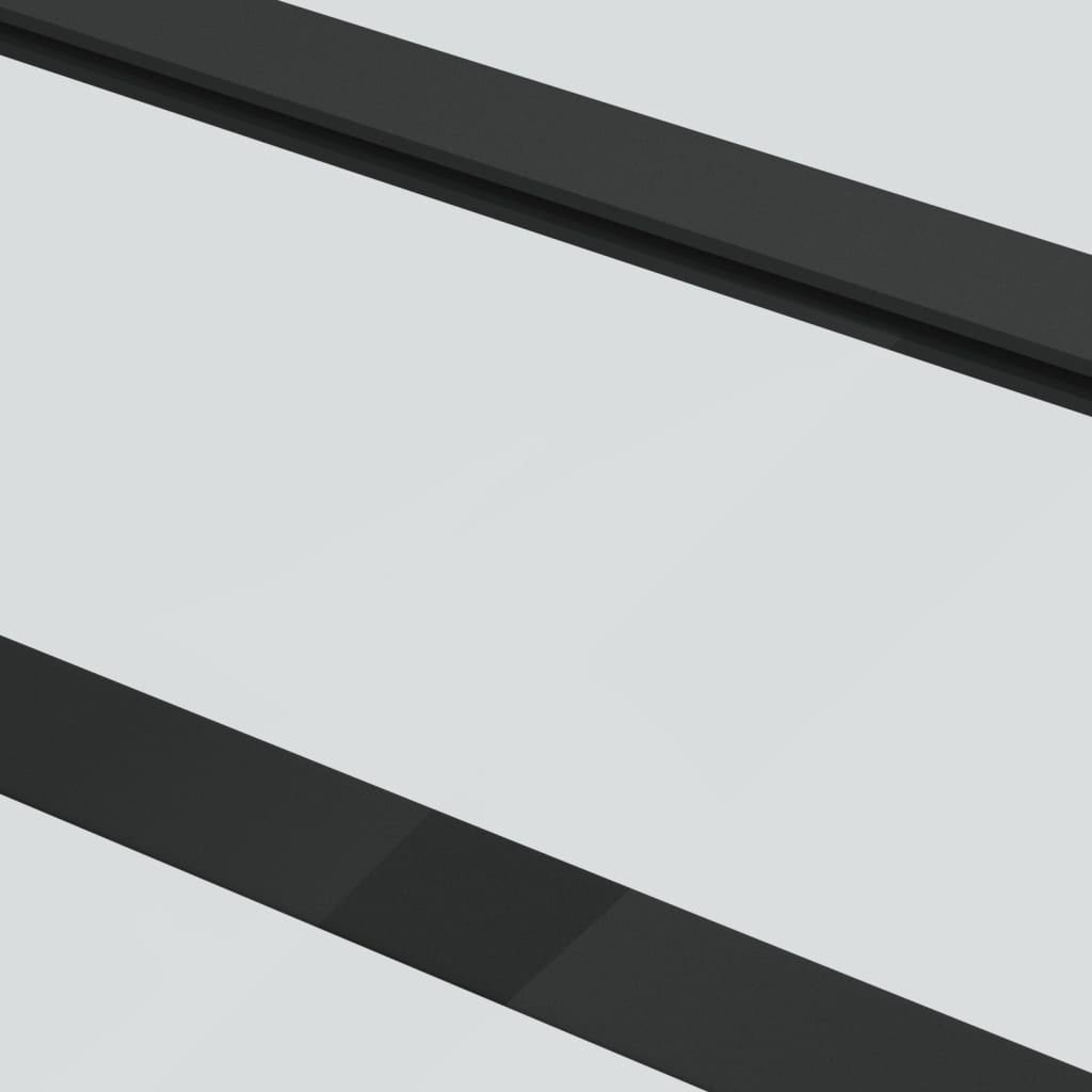 vidaXL Skyvedør ESG-glass og aluminium 76x205 cm svart