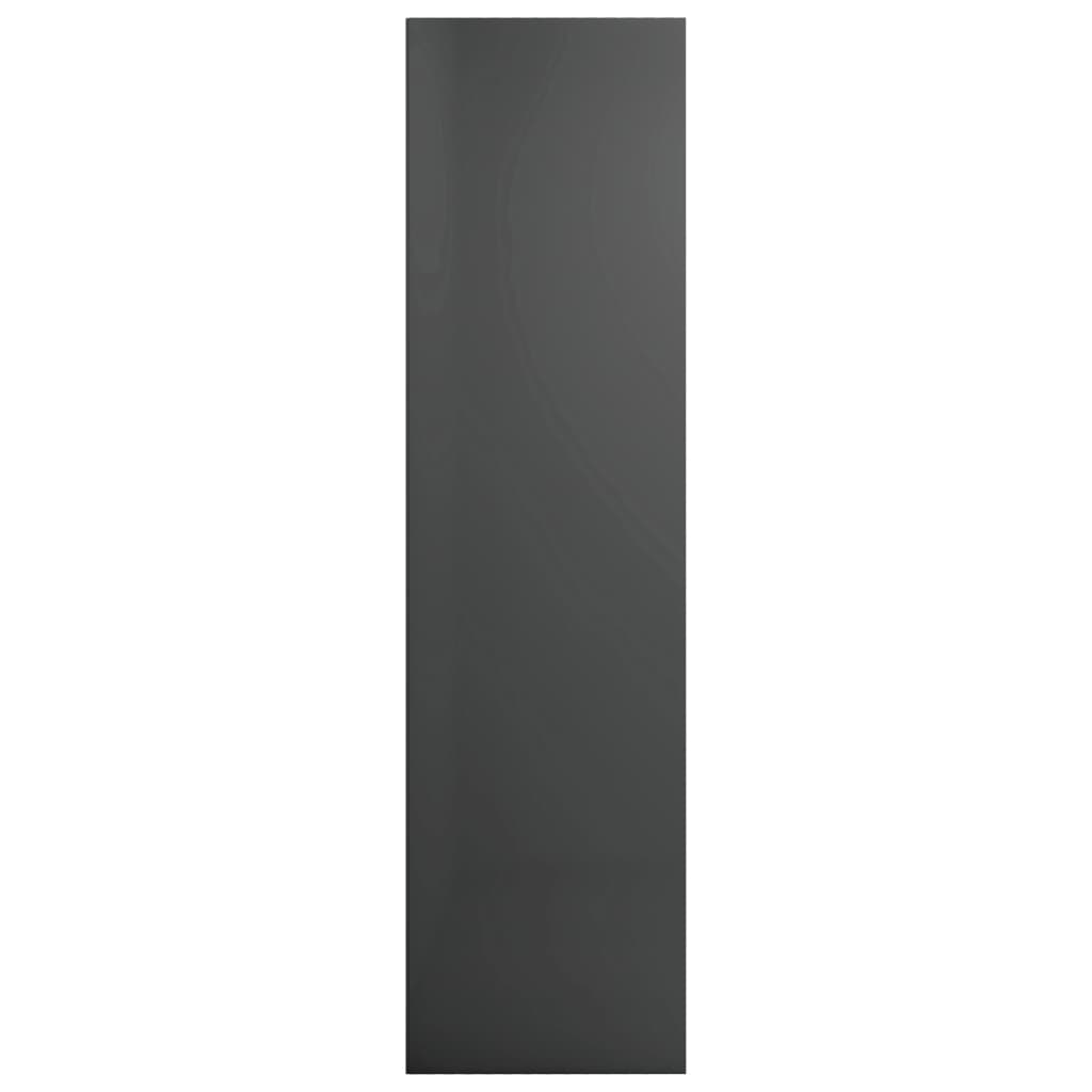 vidaXL Bokhylle/TV-benk grå høyglans 36x30x114 cm sponplate